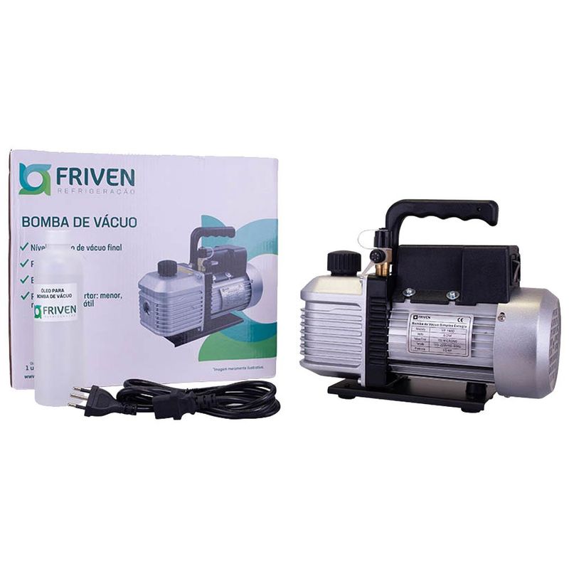 bomba de vácuo friven 6 cfm estágio simples vp160 170l/min (mp)