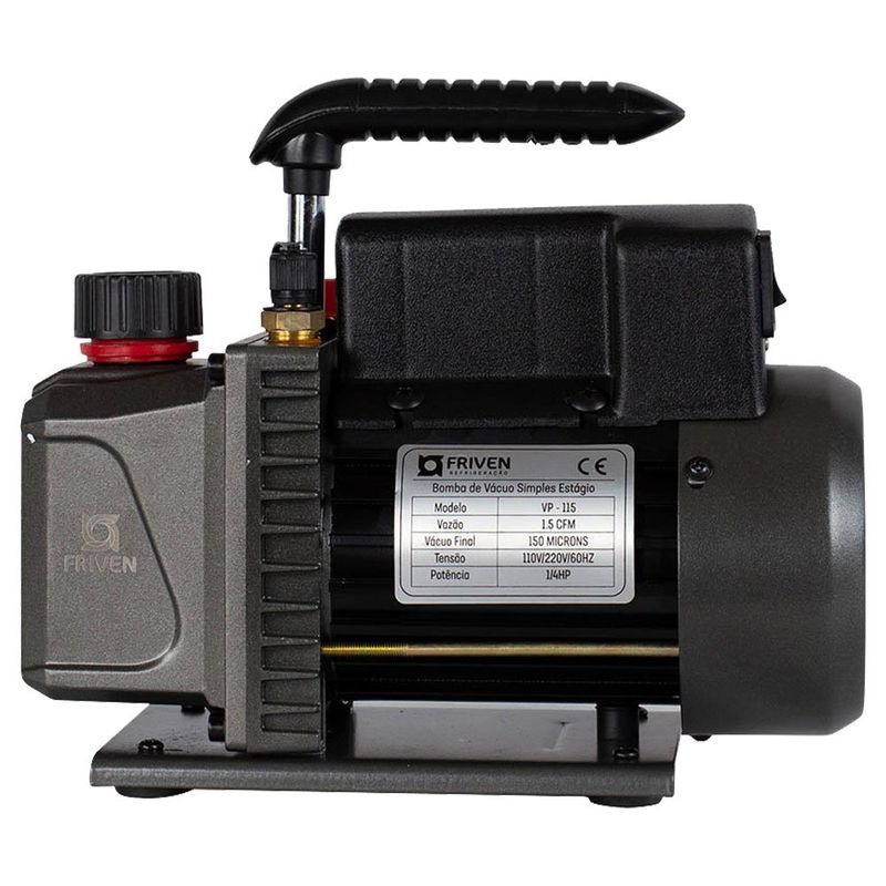 bomba de vácuo friven 1.5 cfm estágio simples vp115 (mp)