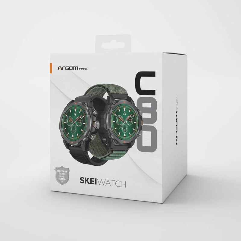 smartwatch argom skeiwatch c80 tela 1.43" preto (mp)