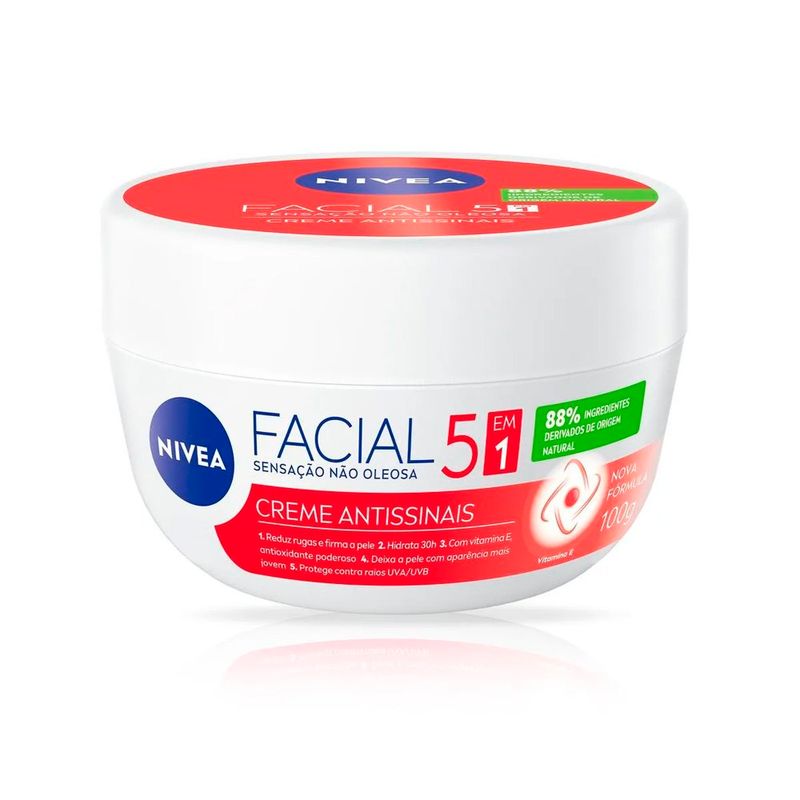 creme facial nivea antissinais 5 em 1 50g