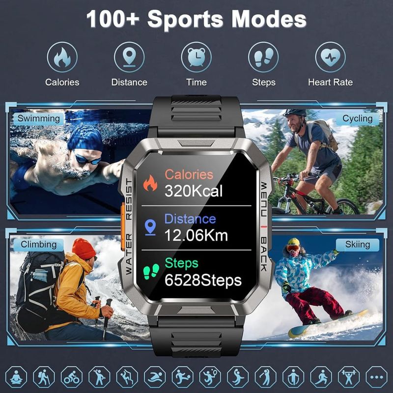 smartwatch blackview preto a-bi