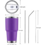 copo ds 30 oz inox vácuo com canudo roxo a-bi