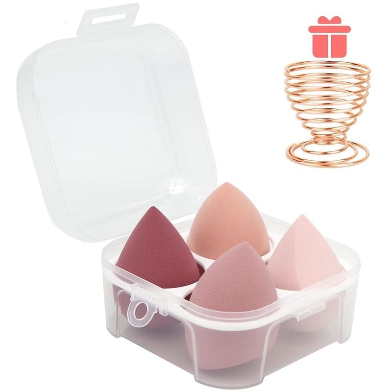 esponjas de maquiagem leeshine 4 peças rosa a-bi