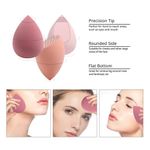 esponjas de maquiagem leeshine 4 peças rosa a-bi