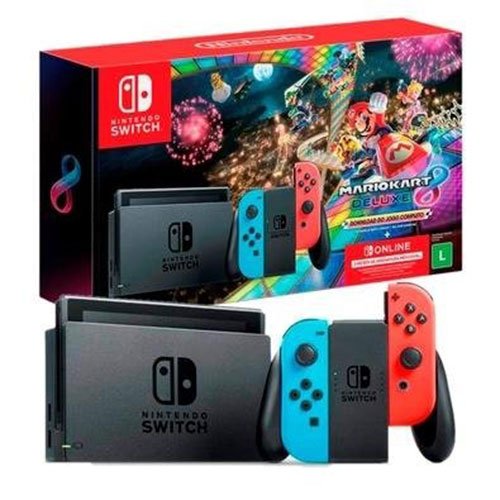 Console Nintendo Switch Neon Red Blue + Mario Kart 8 Deluxe