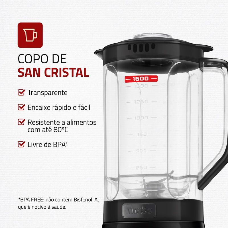 liquidificador mondial 2,2 litros 550w 127v preto l-98-b