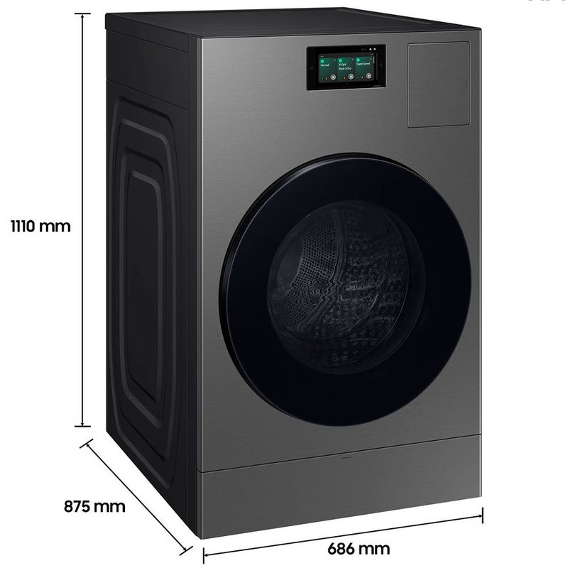 lava e seca samsung 20kg bespoke ai laundry heat pump 127v inox wd20db8995bzaz