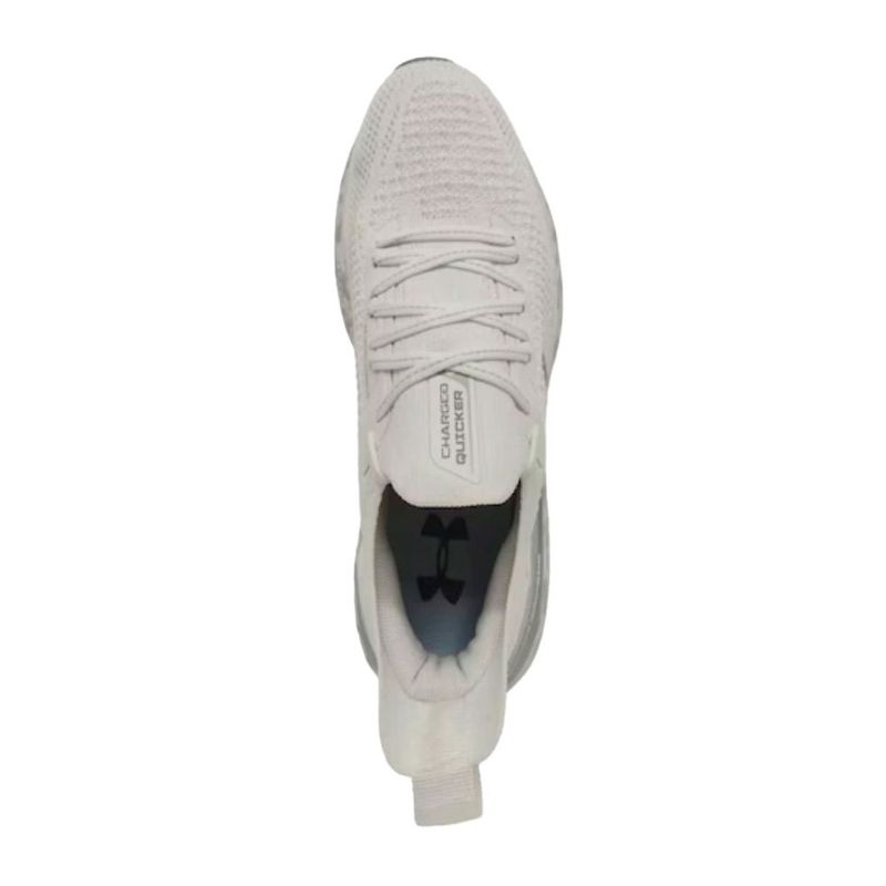 tênis de corrida masculino n°40 under armour charged quicker 2 branco e prata (mp)