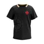 camisa infantil vasco braziline manto preto 6 anos (mp)