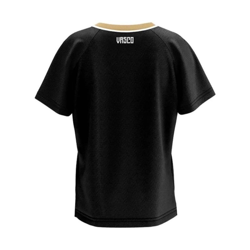 camisa infantil vasco braziline manto preto 6 anos (mp)