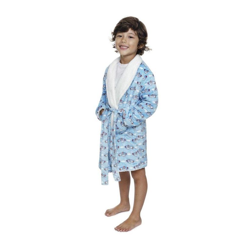 roupão infantil loaní sherpinha avião azul m 4818 (mp)