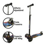 patinete infantil 3 rodas zippy toys light speed color 8727 (mp)