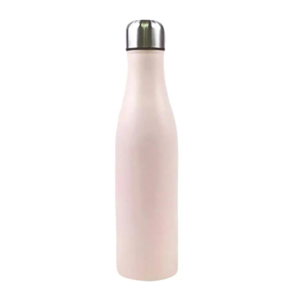 Garrafa De Inox Colorida Casita 500ml 6,9x26,2cm Rosa (MP)