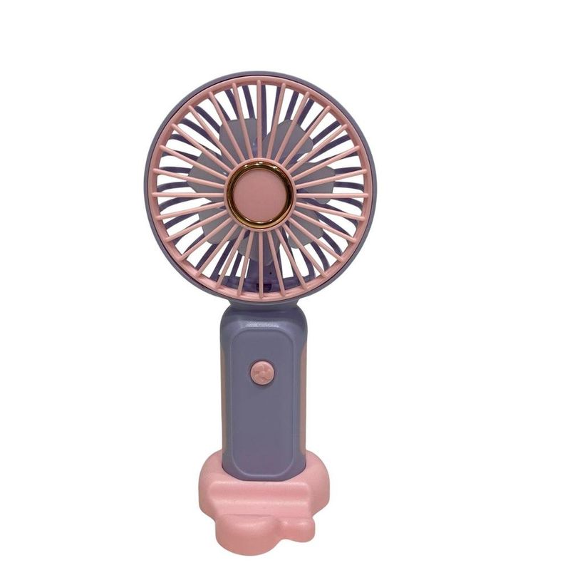 mini ventilador de mesa alfacell potência 4,5w rosa al12023 (mp)