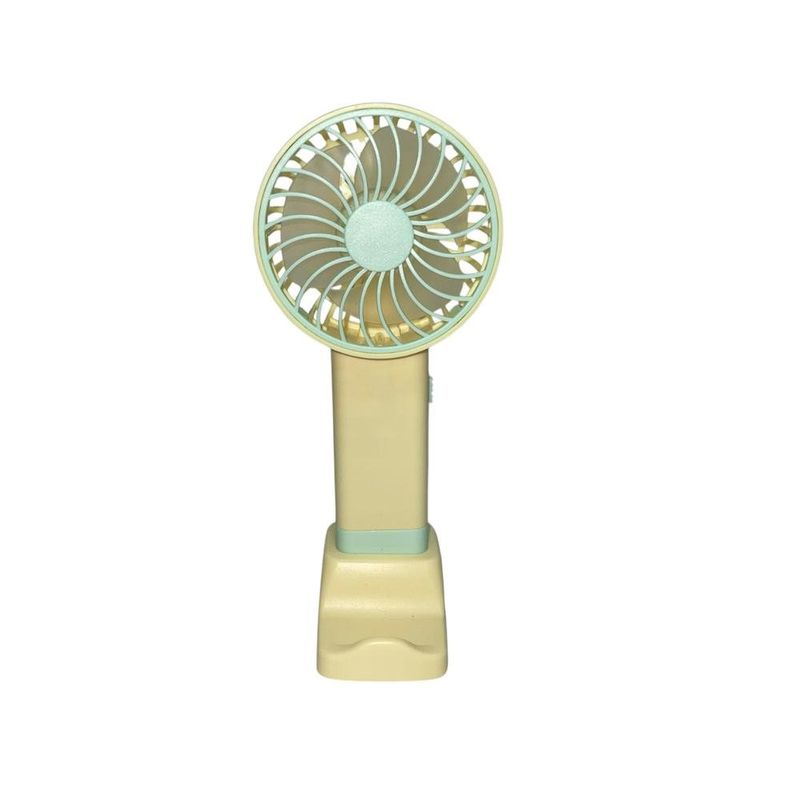 mini ventilador de mesa alfacell potência 4,5w amarelo al12026 (mp)
