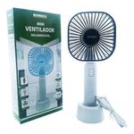 mini ventilador de mesa alfacell potência 4,5w preto al12027 (mp)