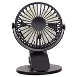 mini ventilador de mesa alfacell potência 4,5w com suporte preto al12029 (mp)
