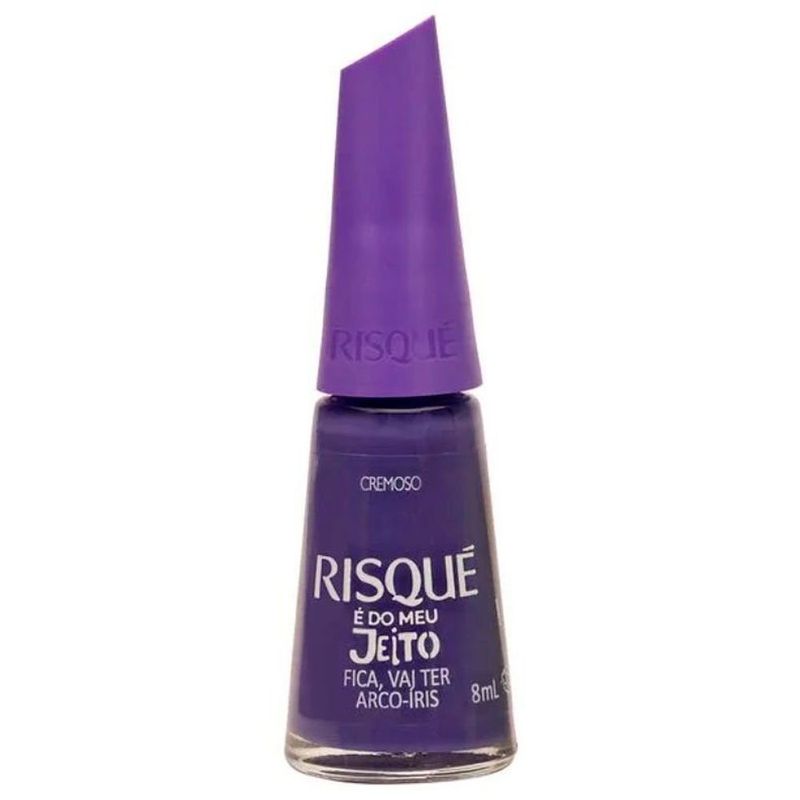 esmalte risqué roxo fica, vai ter arco íris 8ml