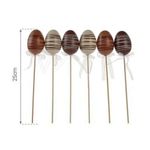 enfeite de páscoa silver festas ovos com 6 unidades hp013 (mp)