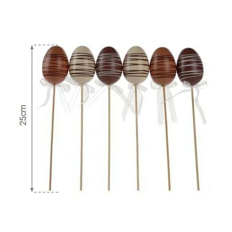 enfeite de páscoa silver festas ovos com 6 unidades hp013 (mp)