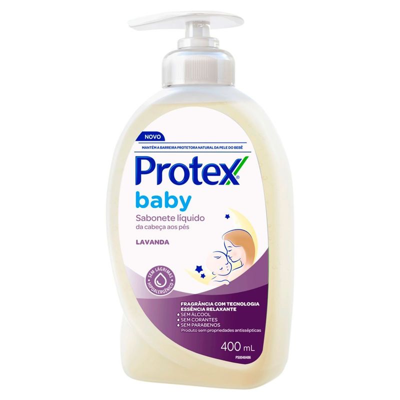 sabonete líquido protex baby lavanda 400ml