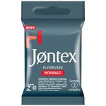 preservativo lubrificado jontex morango 3 unidades