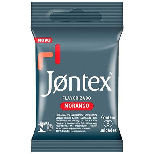Preservativo Jontex Morango Com 3 Unidades