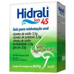 hidrali sais 45 4 envelopes de 28,97g sabor água de coco airela