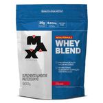 suplemento max titanium whey blend morango 900g