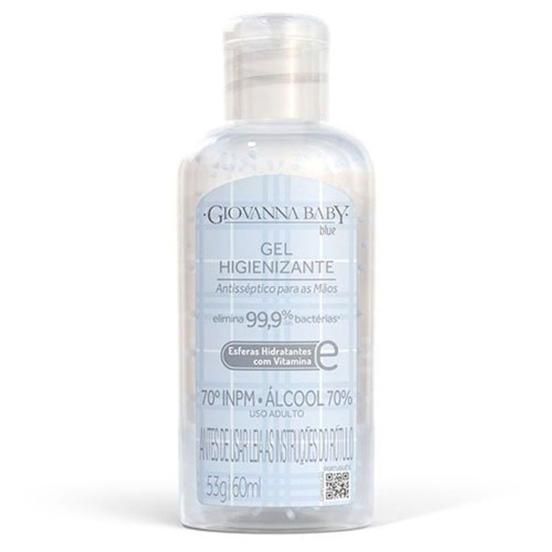 álcool em gel higienizante giovanna baby blue 60ml 12 unidades