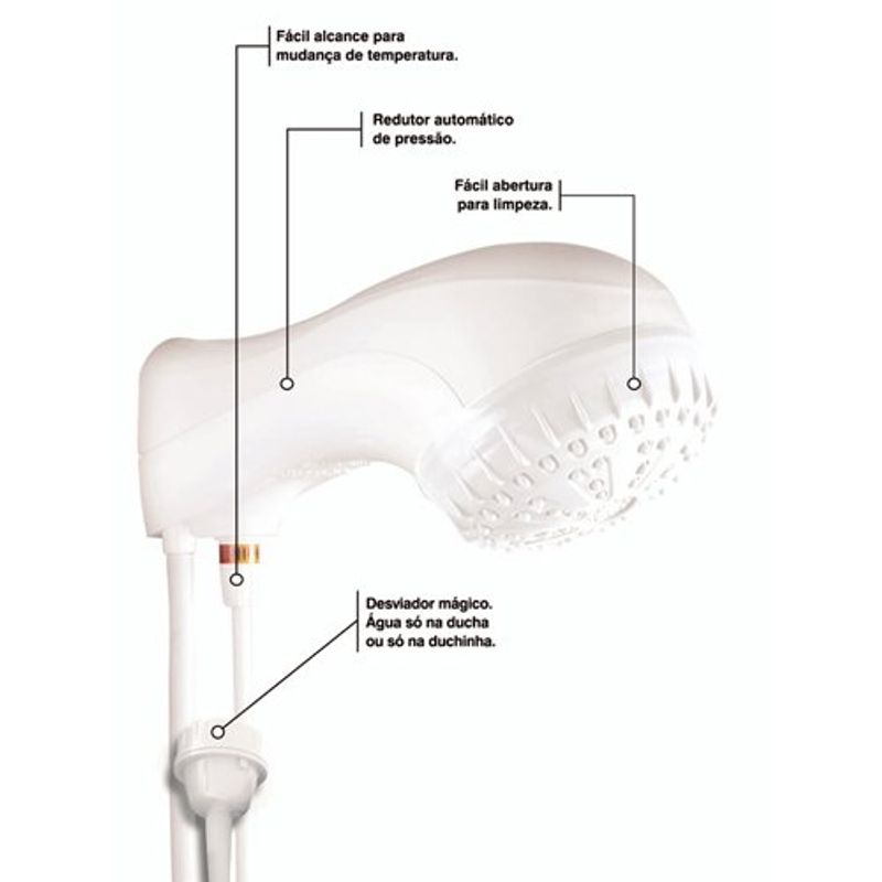 ducha eletrônica tramontina 55w 127v branco
