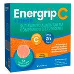 vitamina c efervescente 1g + zinco10mg energrip c laranja 30 comprimidos