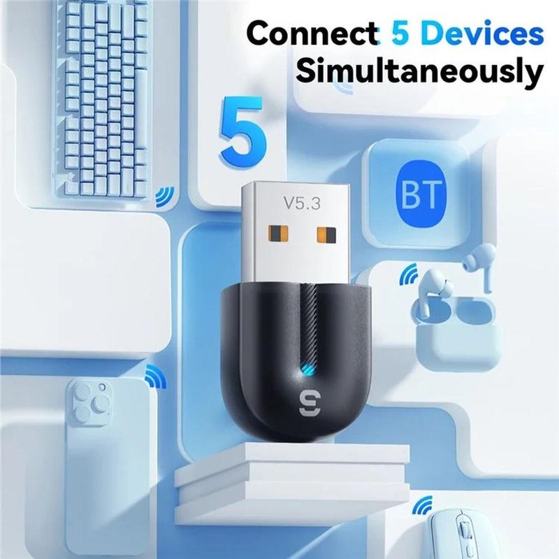 adaptador bluetooth essager 5.3 usb (mp)