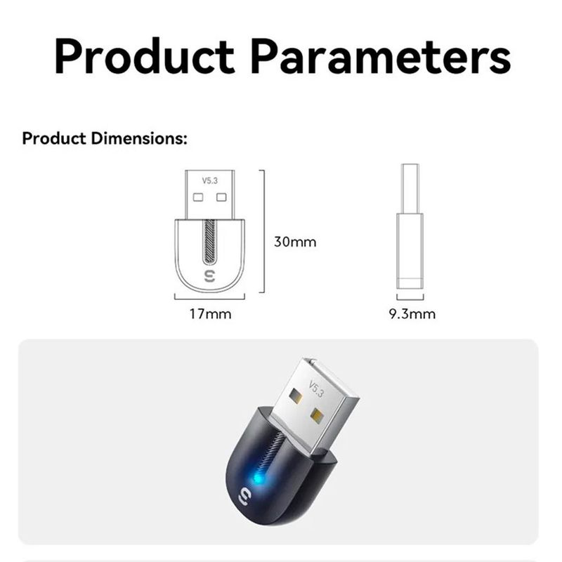 adaptador bluetooth essager 5.3 usb (mp)