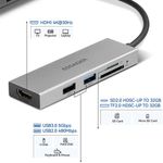 adaptador usb-c essager ehbc05-fh0g-p cinza (mp)