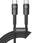 cabo usb para lightning essager 1.0m nylon excl-xc01 preto (mp)