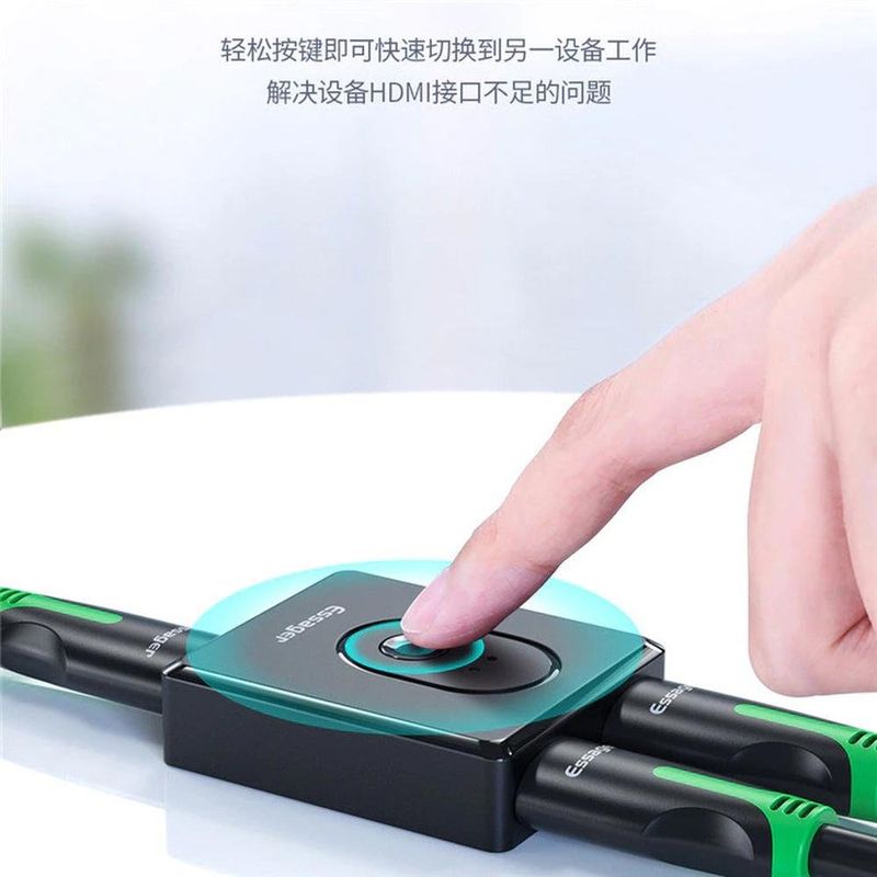 vídeo switch essager splitter 2-1 portas bi-direcionais hdmi 4k eqhh2-zx01 (mp)