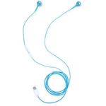 fone de ouvido fini marshmallow letron intra auricular com fio 1m azul (mp)