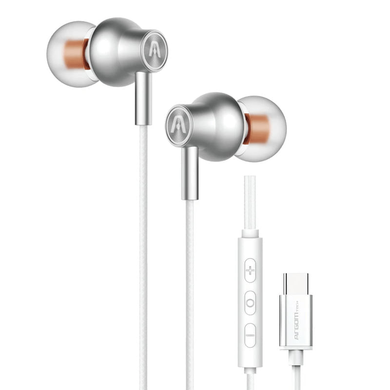 fone de ouvido intra auricular argom arghs2030wt tipo-c branco (mp)