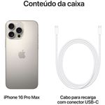 apple iphone 16 pro max 256gb titânio natural tela 6.9" ios 18