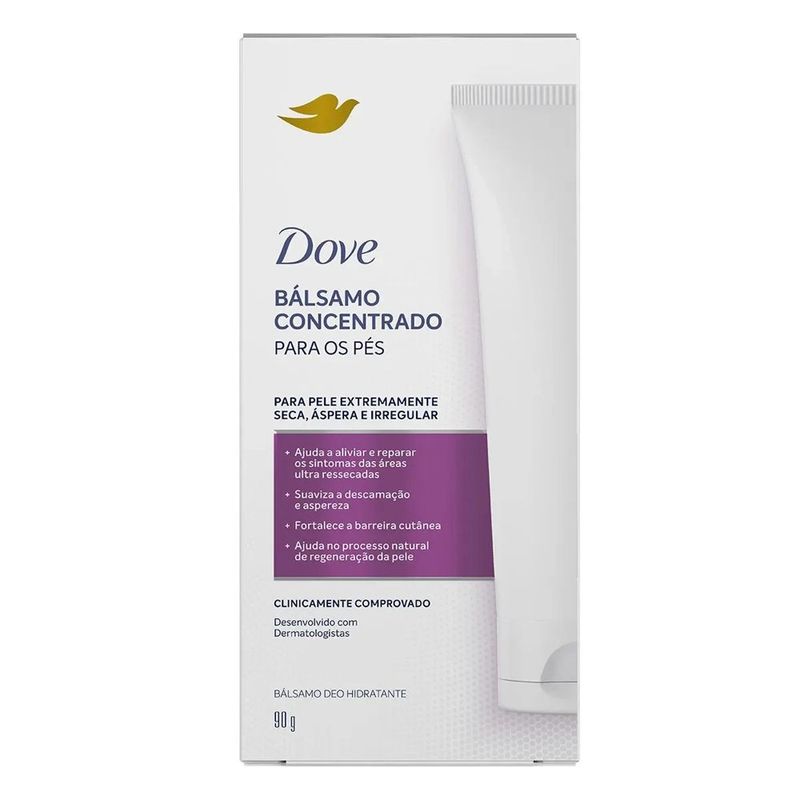 bálsamo hidratante dove concentrado pés 90g