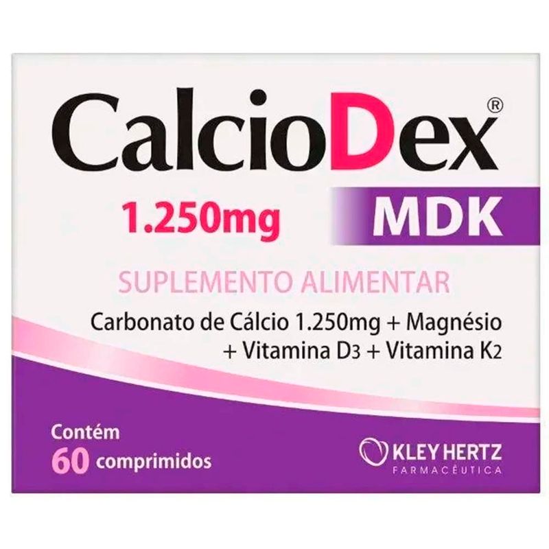 suplemento vitamínico calciodex mdk 1,250mg 60 comprimidos hertz