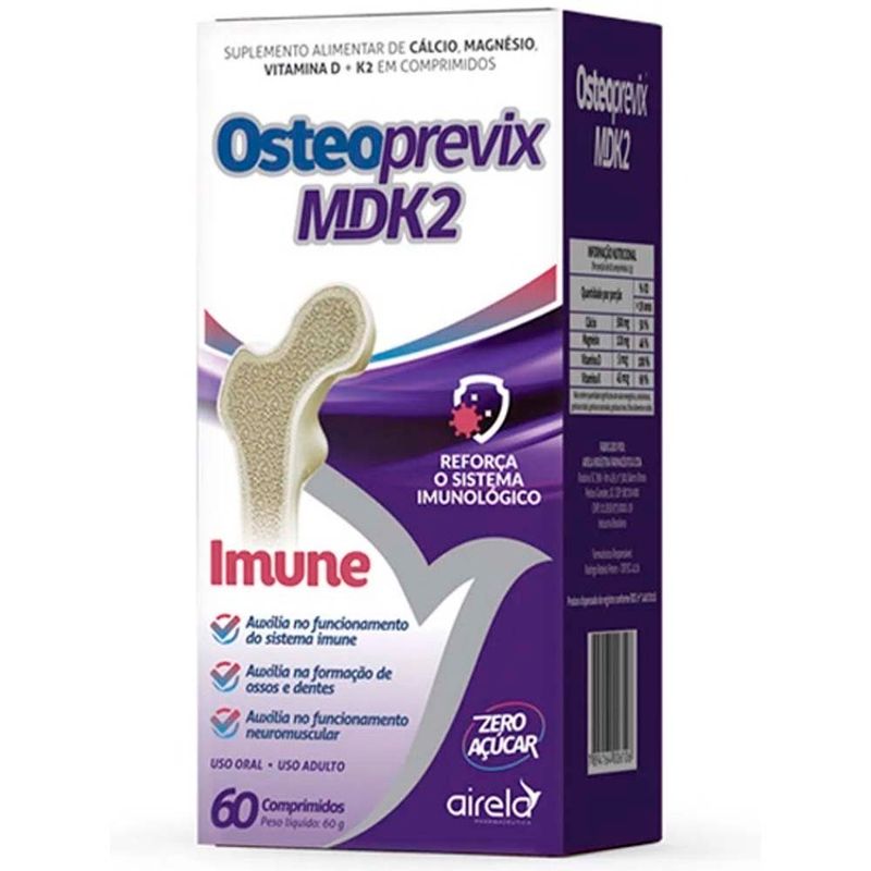 osteoprevix mdk2 60 comprimidos cálcio+mag+vit d airela