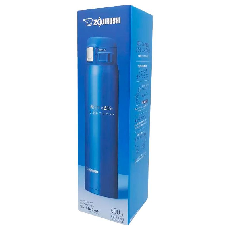 Garrafa Térmica Esportiva 600ml Zojirushi Matte Blue