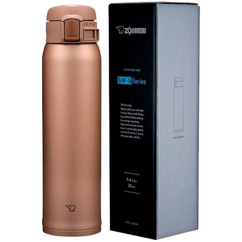 garrafa térmica zojirushi esportiva 600ml matte gold sm-sr60enm (mp)