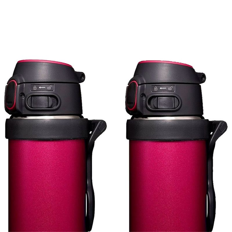 garrafa térmica zojirushi esportiva 600ml hibiscus red sm-qaf60rk (mp)