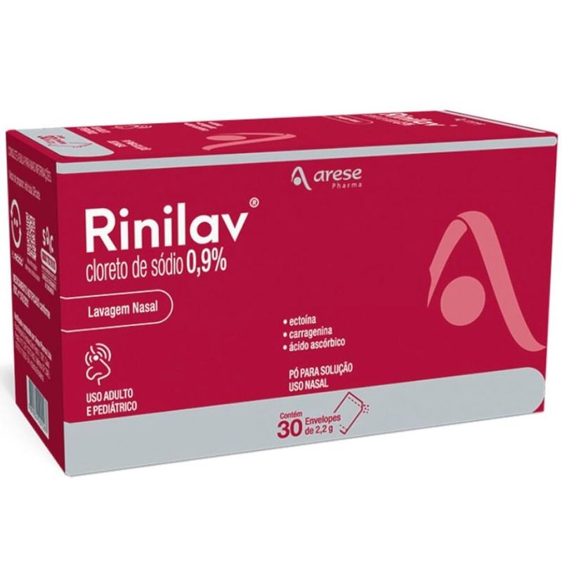 rinilav cloreto de sódio 0,9% refil 30 envelopes de 2,2g arese pharma