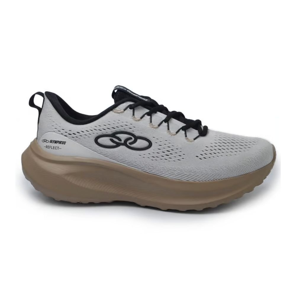 Tênis Esportivo Masculino N°43 Olympikus Reflect Branco E Preto (MP)