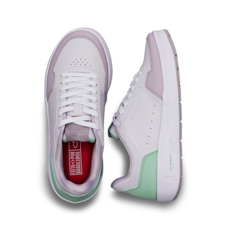 tênis casual feminino n°36 olympikus versa branco e lilás (mp)