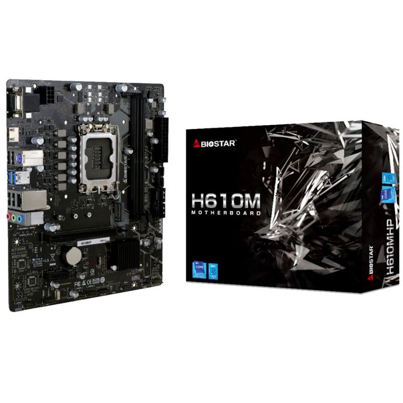 placa mãe biostar micro atx h610m lga 1700 ddr4 h610mhp (mp)